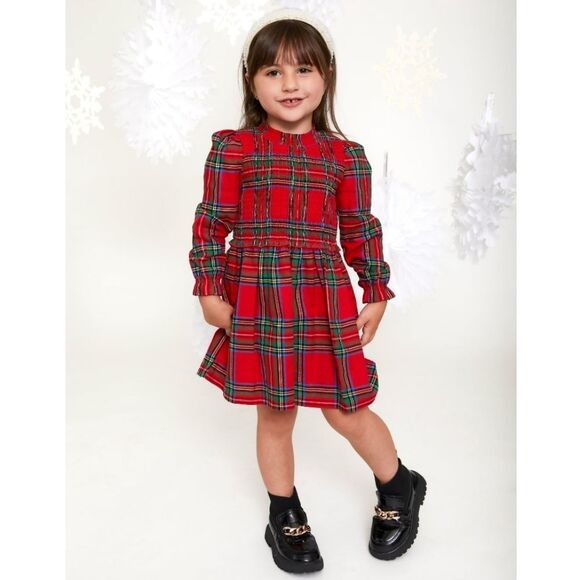 Wonder Nation Baby and Toddler Girl Plaid Holiday Dress 12m - Picture 5 of 8